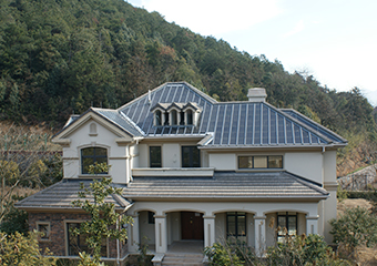 富陽九龍山（shān）莊屋（wū）頂光伏隔熱電站